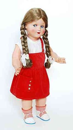 Puppe mit "Schelmenaugen" 1950er Jahre Puppe mit "Schelmenaugen" 1950er Jahre