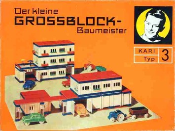 Kari Baukasten Typ 3,  "Der kleine Grossblock-Baumeister" - Modell einer LPG