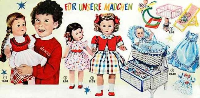 Alte Puppen 1950er Jahre